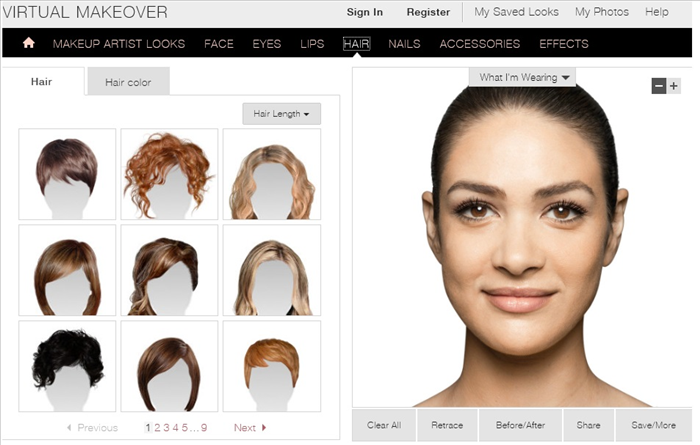 Virtual Hair Color Try On Tool, Hair Makeover