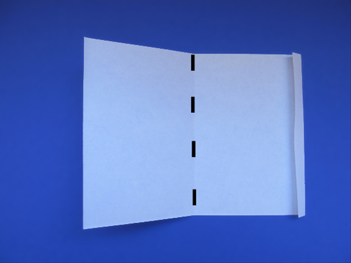 <p> Fold the paper in half.</p> 
<p> unfold</p>  
<p>  </p>