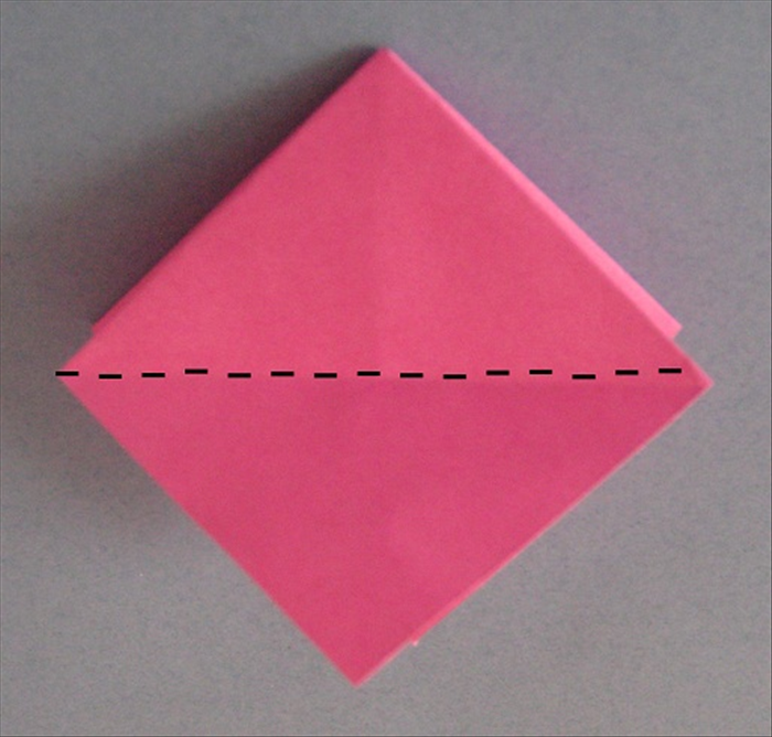 The open end should be at the bottom.
Fold one layer up in half
unfold
