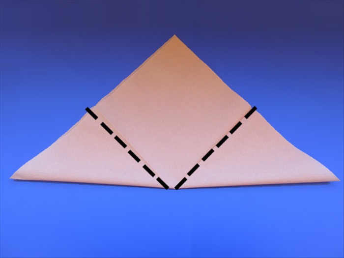 <p> Fold the 2 bottom side points up to meet at the top point.</p>  
<p>  </p>