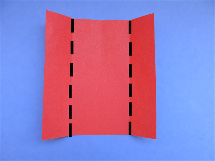<p> Fold the side edges to the crease mark.</p>  
<p>  </p>