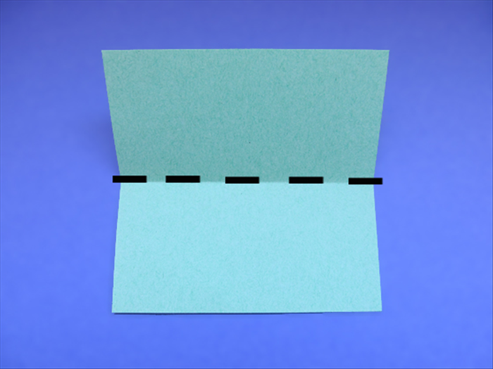 <p> Fold the stamen square paper in half</p> 
<p>  </p>