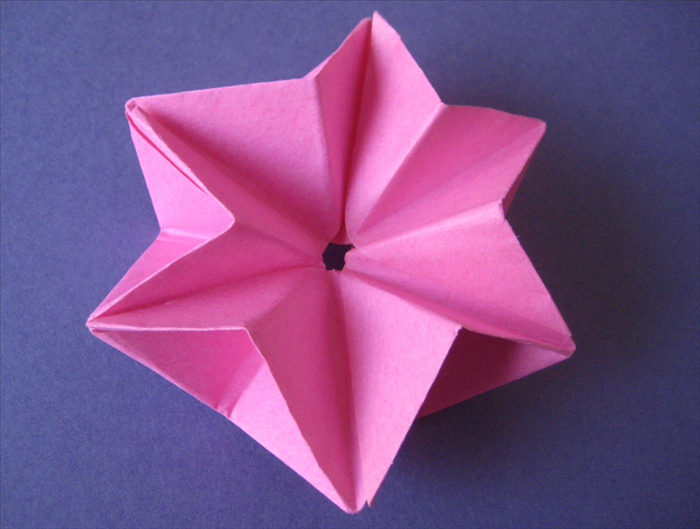 Your 6 pointed 3D origami star is finished!