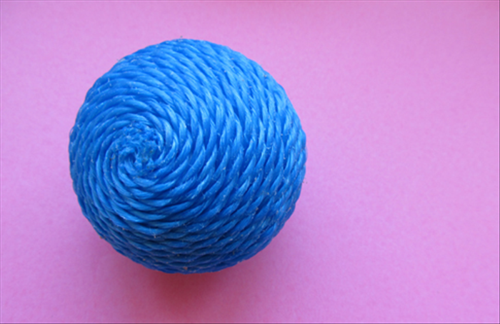 Your decorative ball is ready.  Have fun making lots more and decorating.