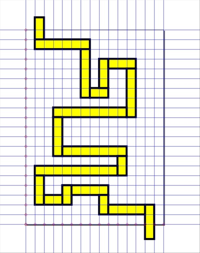<p> 5. Add rectangles to create at path from the start to the finish.  </p>