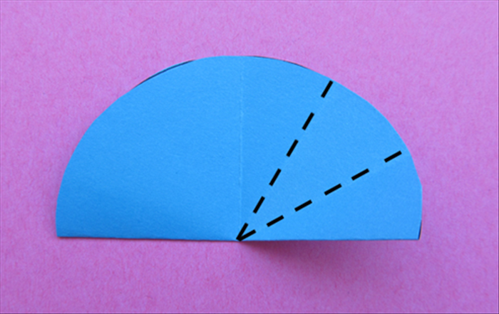Fold one of the quarters in thirds. If you have trouble doing it by sight you can measure it with a protractor.