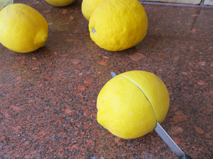 Cut a lemon in half
