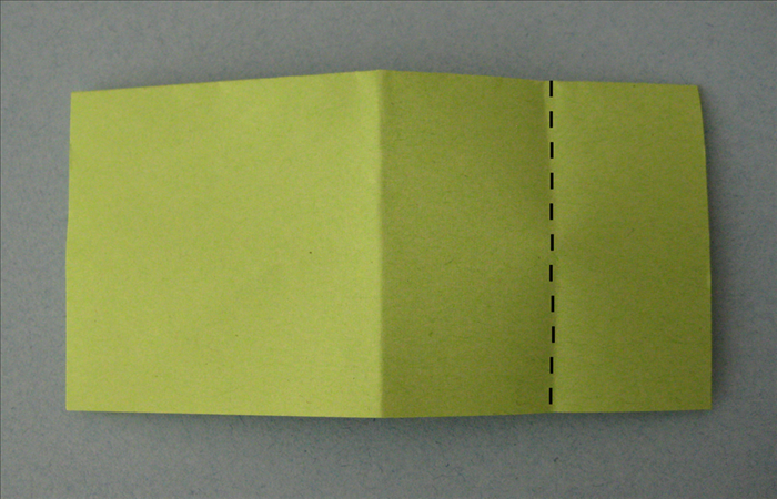 Fold the right edge to the center crease
unfold