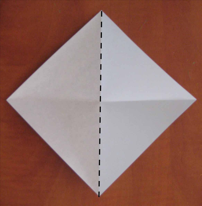Fold the paper in half vertically.
Unfold