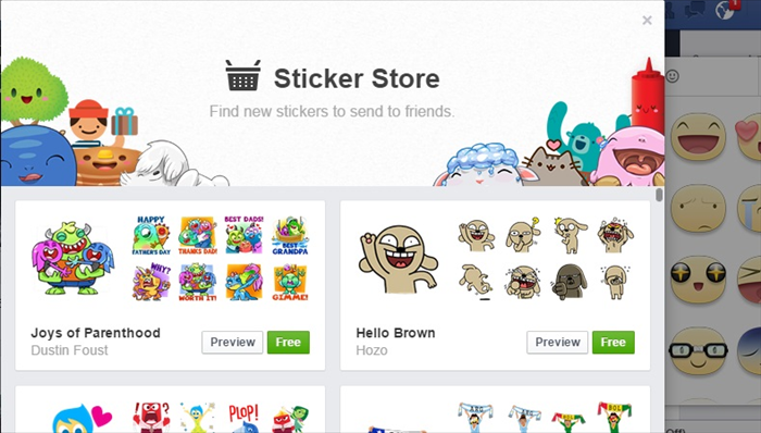 <p> The sticker store will appear</p>  
<p>  </p>