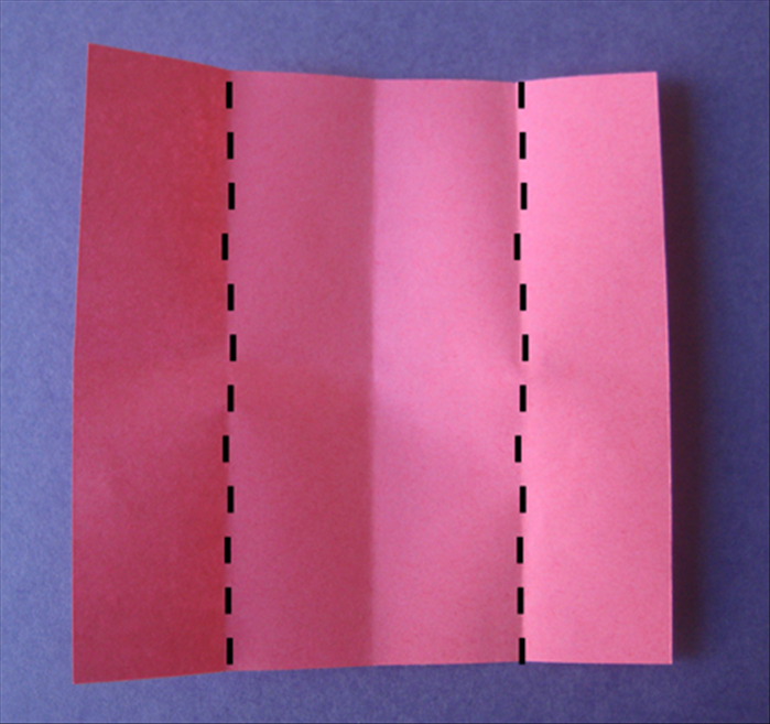Fold the 2 sides to the center crease.