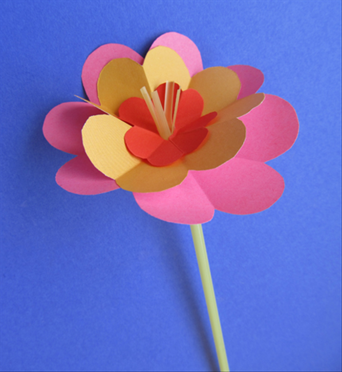 Slide more shapes up from the bottom and your flower is finished.