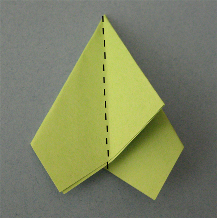 Fold the left side back down 
Then fold in half vertically
