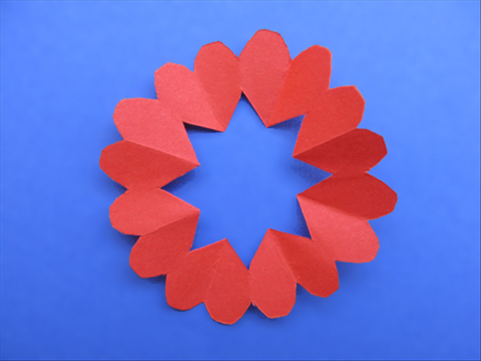 Unfold to see your circle of hearts

Enjoy!
