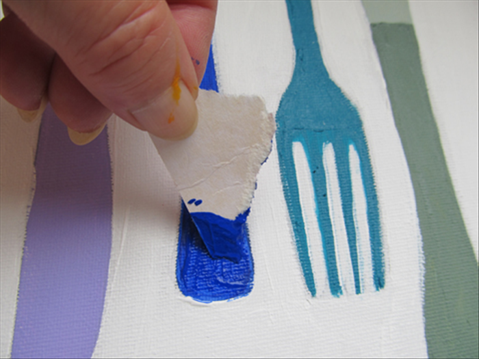 If you want an impasto effect spread thick paint with your paintbrush or a small piece of cardboard.