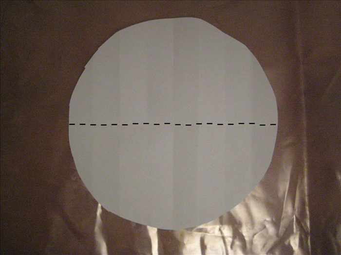Open the circle and repeat steps 4 to 6 to fold the circle vertically 